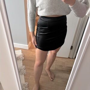 Black Satin Dynamite Mini Skirt🖤